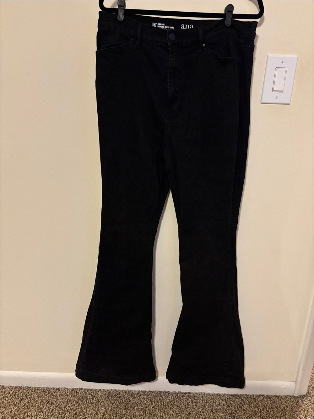a.n.a Black Flare Wide-Leg Jeans